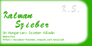kalman szieber business card
