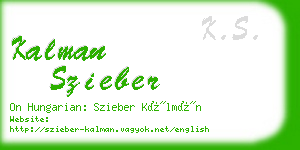 kalman szieber business card